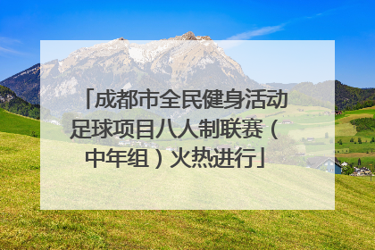 成都市全民健身活动足球项目八人制联赛（中年组）火热进行