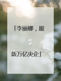 李丽娜，履新万亿央企
