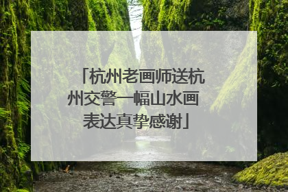 杭州老画师送杭州交警一幅山水画 表达真挚感谢