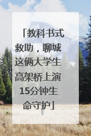 教科书式救助，聊城这俩大学生高架桥上演15分钟生命守护