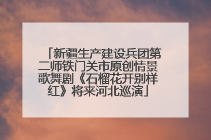 新疆生产建设兵团第二师铁门关市原创情景歌舞剧《石榴花开别样红》将来河北巡演