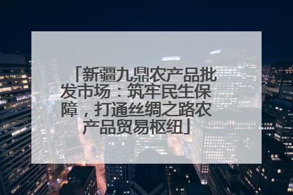新疆九鼎农产品批发市场：筑牢民生保障，打通丝绸之路农产品贸易枢纽