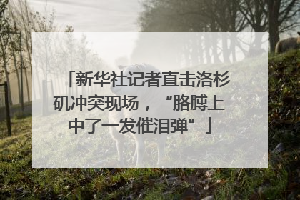 新华社记者直击洛杉矶冲突现场，“胳膊上中了一发催泪弹”