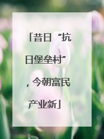 昔日“抗日堡垒村”，今朝富民产业新