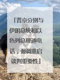 普京分别与伊朗总统和以色列总理通电话，强调重启谈判重要性