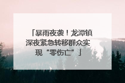 暴雨夜袭！龙潭镇深夜紧急转移群众实现“零伤亡”