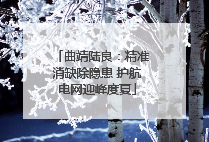 曲靖陆良：精准消缺除隐患 护航电网迎峰度夏
