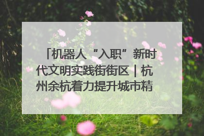 机器人“入职”新时代文明实践街街区｜杭州余杭着力提升城市精细化智能化管理水平