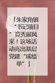 朱家角镇“书记项目”竞秀展风采！这场活动亮出基层党建“成绩单”
