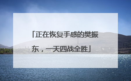 正在恢复手感的樊振东，一天四战全胜