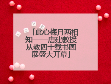 此心梅月两相知——唐建教授从教四十载书画展盛大开幕