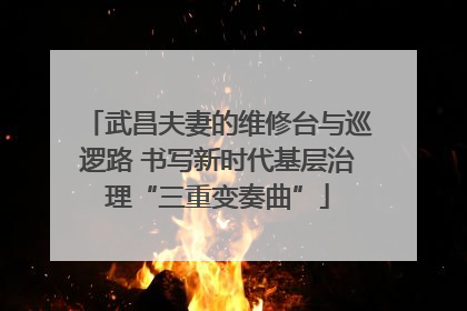 武昌夫妻的维修台与巡逻路 书写新时代基层治理“三重变奏曲”
