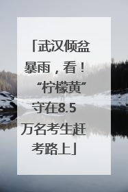 武汉倾盆暴雨，看！“柠檬黄”守在8.5万名考生赶考路上