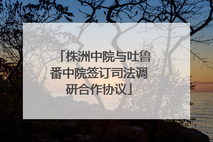 株洲中院与吐鲁番中院签订司法调研合作协议