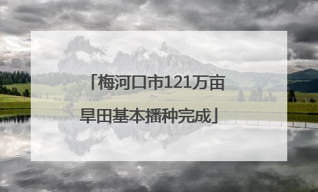 梅河口市121万亩旱田基本播种完成