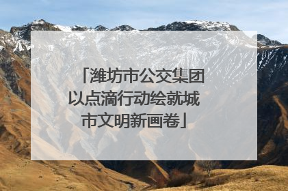 潍坊市公交集团以点滴行动绘就城市文明新画卷