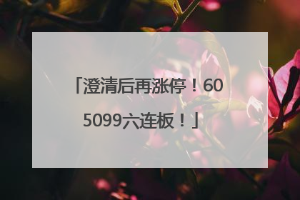 澄清后再涨停！605099六连板！