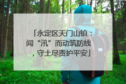 永定区天门山镇：闻“汛”而动筑防线，守土尽责护平安