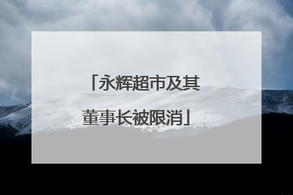 永辉超市及其董事长被限消