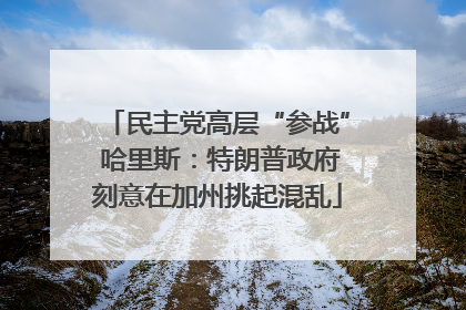 民主党高层“参战” 哈里斯：特朗普政府刻意在加州挑起混乱