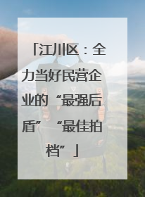 江川区：全力当好民营企业的“最强后盾”“最佳拍档”
