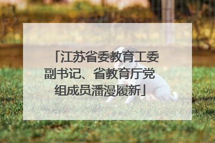 江苏省委教育工委副书记、省教育厅党组成员潘漫履新