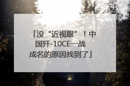 没“近视眼”！中国歼-10CE一战成名的原因找到了