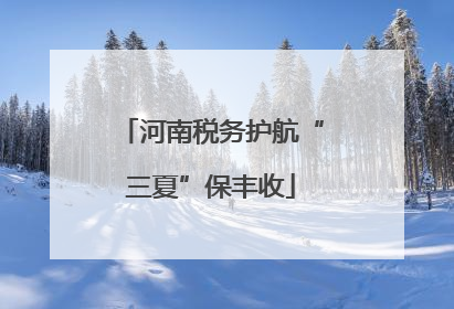 河南税务护航“三夏”保丰收