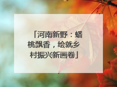 河南新野：蟠桃飘香，绘就乡村振兴新画卷