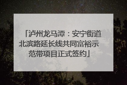 泸州龙马潭：安宁街道北滨路延长线共同富裕示范带项目正式签约