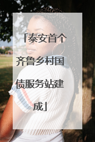 泰安首个齐鲁乡村国债服务站建成