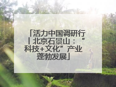 活力中国调研行丨北京石景山：“科技+文化”产业蓬勃发展