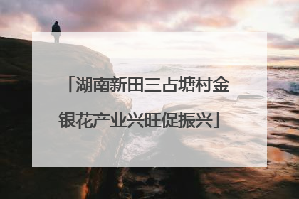 湖南新田三占塘村金银花产业兴旺促振兴
