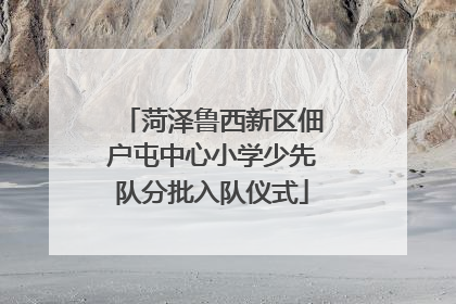 菏泽鲁西新区佃户屯中心小学少先队分批入队仪式