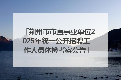 荆州市市直事业单位2025年统一公开招聘工作人员体检考察公告