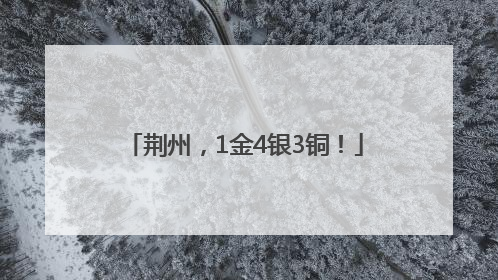 荆州，1金4银3铜！
