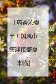 药香沁夏至！国风市集迎接盛夏来临