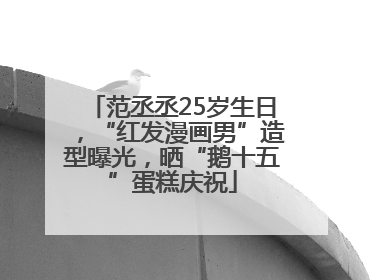 范丞丞25岁生日，“红发漫画男”造型曝光，晒“鹅十五”蛋糕庆祝