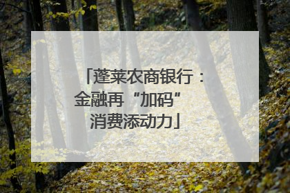 蓬莱农商银行：金融再“加码” 消费添动力