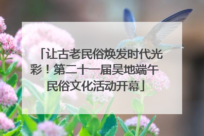 让古老民俗焕发时代光彩！第二十一届吴地端午民俗文化活动开幕