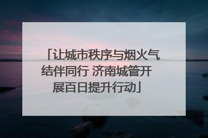 让城市秩序与烟火气结伴同行 济南城管开展百日提升行动