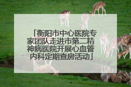衡阳市中心医院专家团队走进市第二精神病医院开展心血管内科定期查房活动