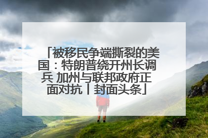 被移民争端撕裂的美国：特朗普绕开州长调兵 加州与联邦政府正面对抗丨封面头条