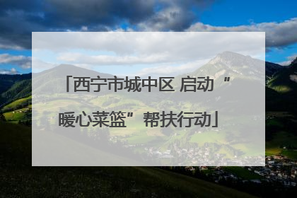 西宁市城中区 启动“暖心菜篮”帮扶行动