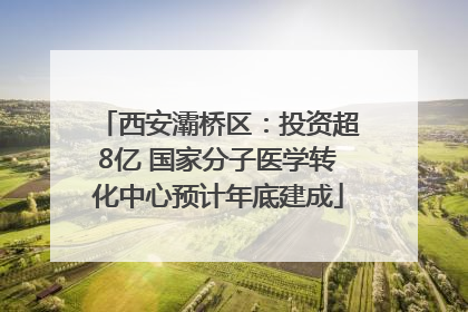 西安灞桥区：投资超8亿 国家分子医学转化中心预计年底建成