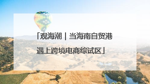 观海潮｜当海南自贸港遇上跨境电商综试区