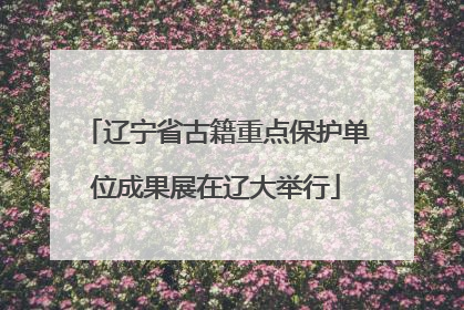 辽宁省古籍重点保护单位成果展在辽大举行