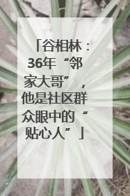 谷相林：36年“邻家大哥”，他是社区群众眼中的“贴心人”