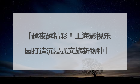 越夜越精彩！上海影视乐园打造沉浸式文旅新物种
