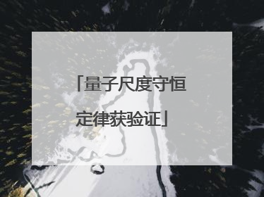 量子尺度守恒定律获验证
